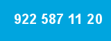 922 587 11 20 922 587 11 20
